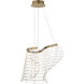 Tartan LED 10 inch Brushed Champagne Single Pendant Ceiling Light