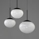 Nimbus LED 20.5 inch Black Multi-Light Pendant Ceiling Light in White Cirrus