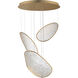 Moonscapes LED 28.5 inch Brushed Champagne Multi-Light Pendant Ceiling Light