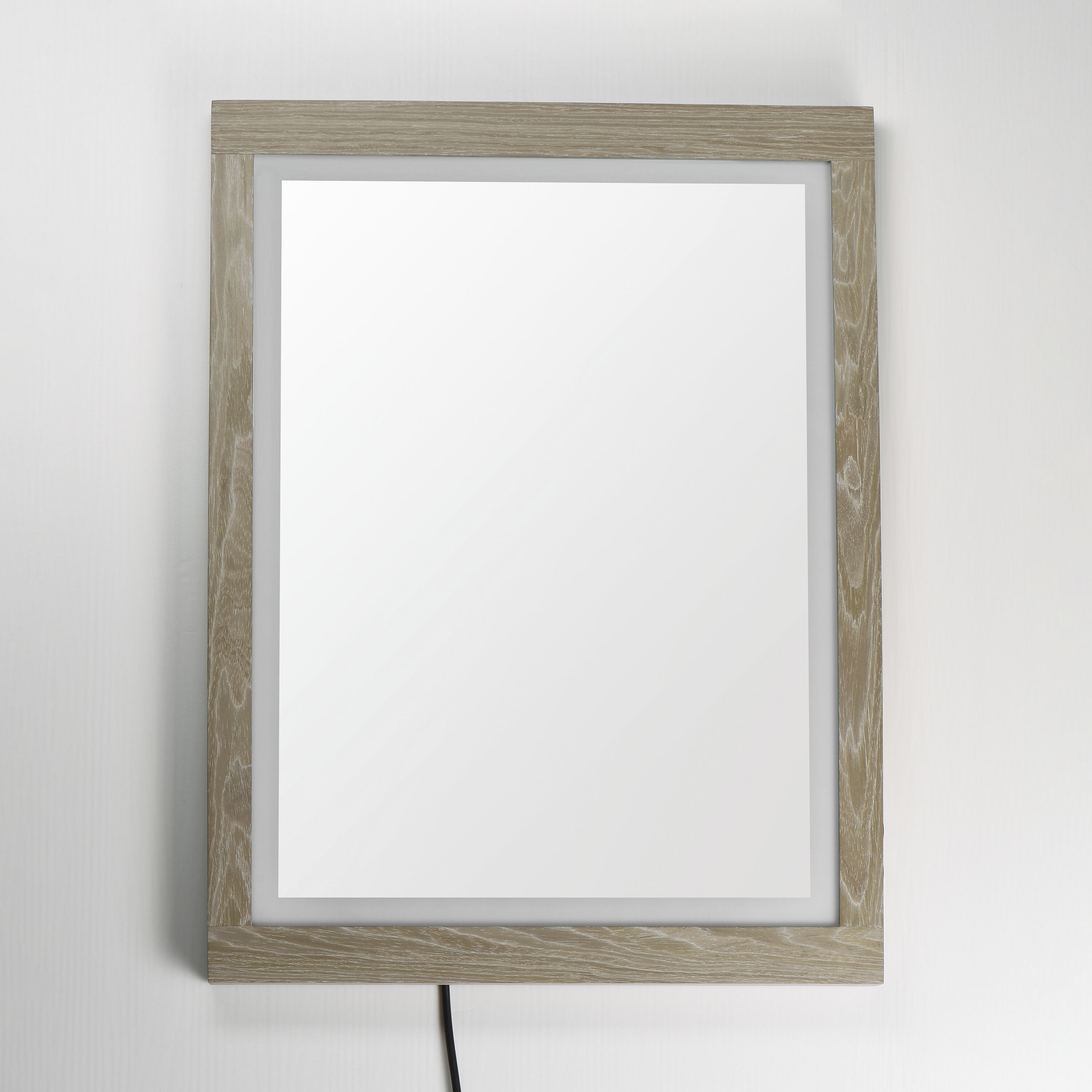 Sawyer 32 X 24 inch Oak LED Wall Mirror