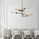 Pearl LED 47.25 inch Black and Natural Aged Brass Suspension Pendant Ceiling Light