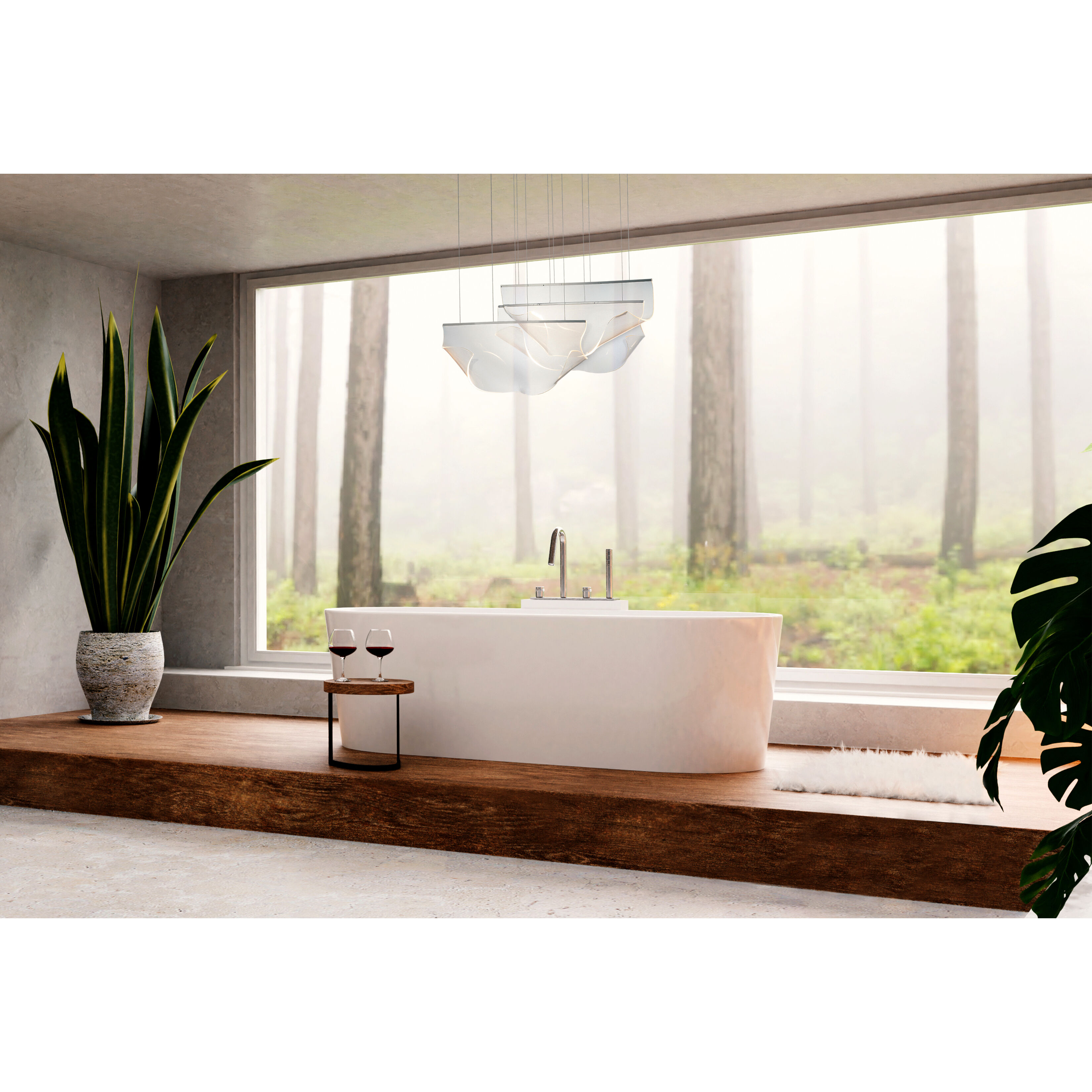 Rinkle LED 14.25 inch Polished Chrome Multi-Light Pendant Ceiling Light