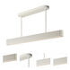 Delphi LED 47.25 inch Chaulk White Linear Pendant Ceiling Light
