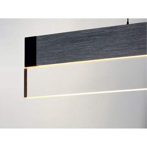 iBar LED 41.75 inch Brushed Aluminum Linear Pendant Ceiling Light in Brushed Black