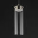 Highball Satin Nickel Multi-Light Pendant Ceiling Light in Clear