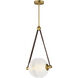 Dispatch LED 11.75 inch Natural Aged Brass Single Pendant Ceiling Light