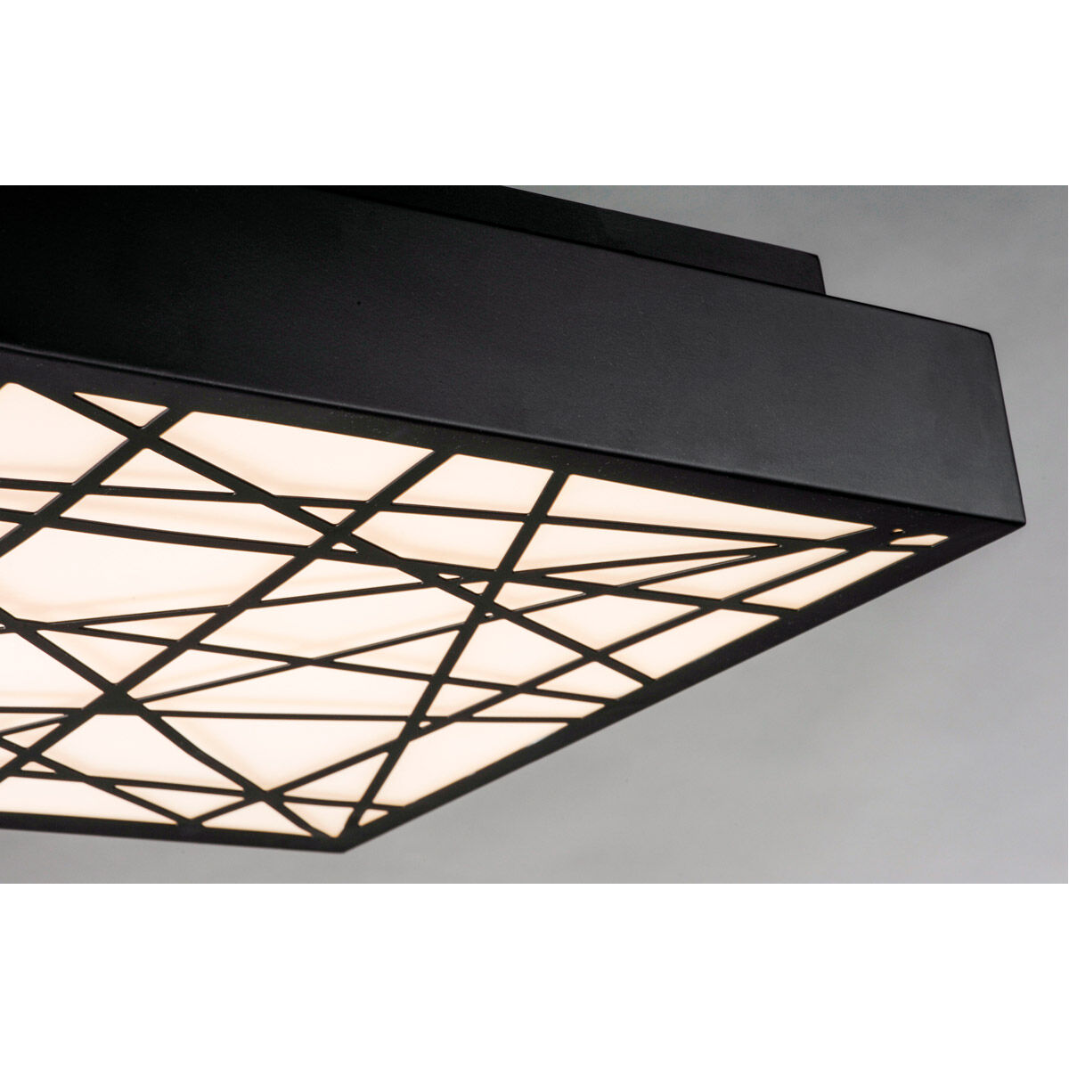 Intersect LED 15.75 inch Black Flush Mount Ceiling Light