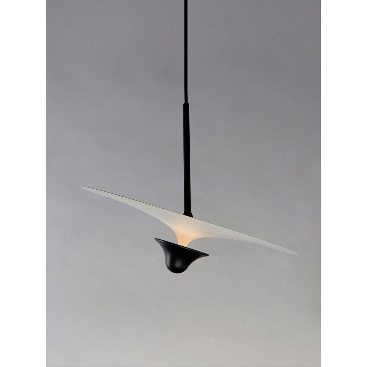Radar LED 16.5 inch White and Black Single Pendant Ceiling Light