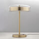 Voto 17.5 inch 8 watt Natural Aged Brass Table Lamp Portable Light in Clear
