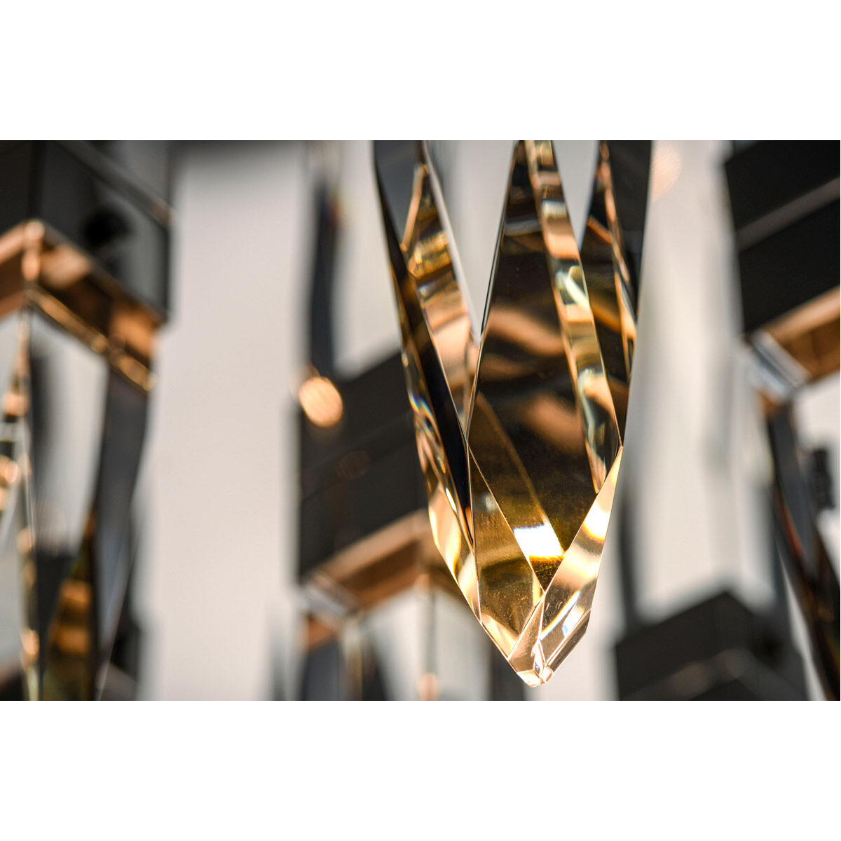 Quartz LED 39.25 inch Black Linear Pendant Ceiling Light