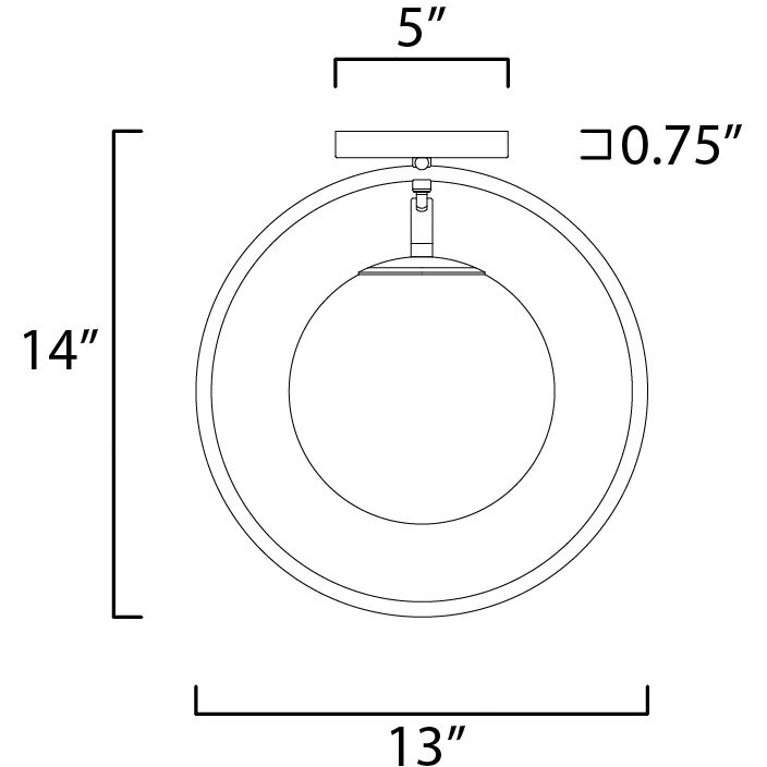 Revolution 1 Light 13 inch Polished Nickel Flush Mount Ceiling Light