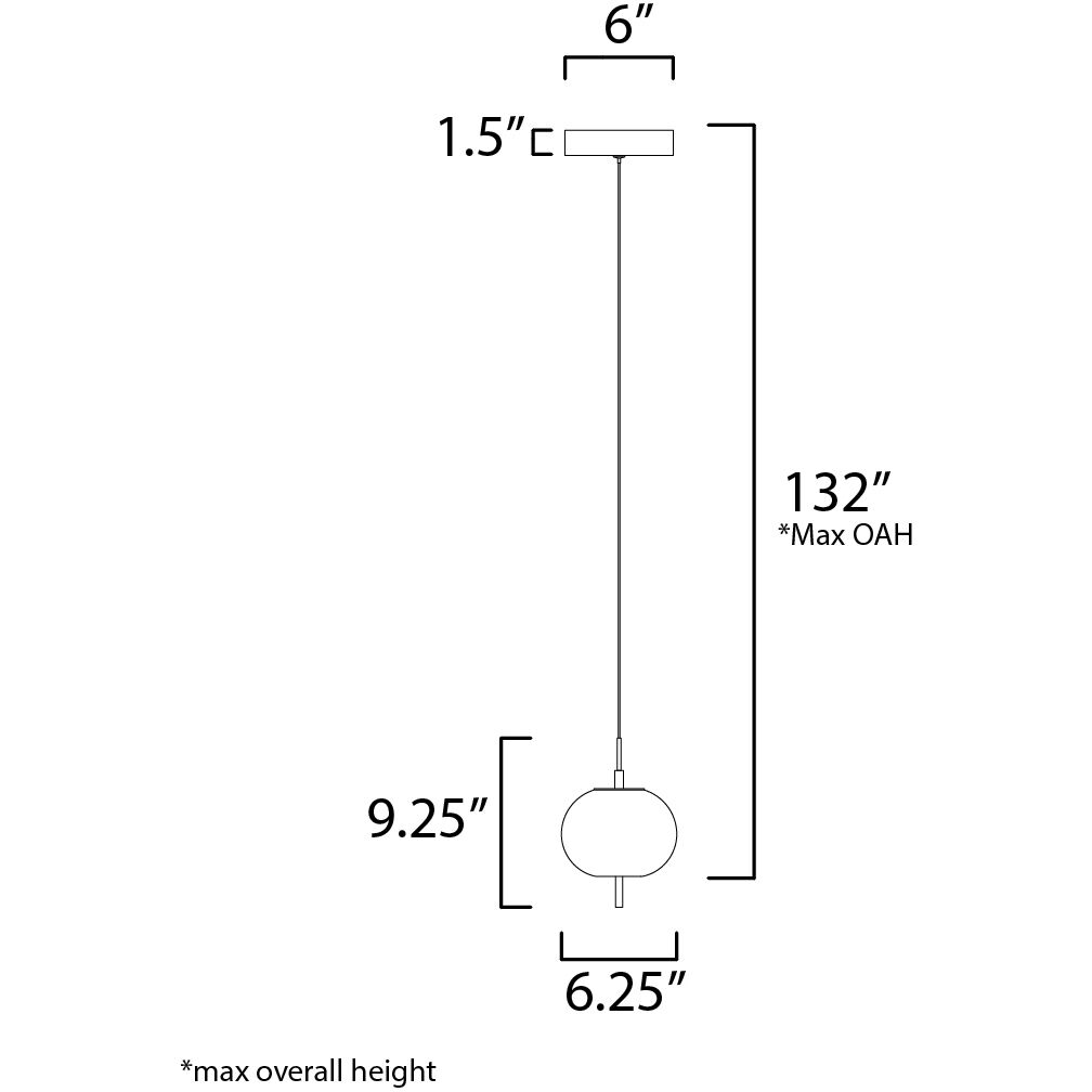 Quest LED 6.25 inch Black and Gold Mini Pendant Ceiling Light