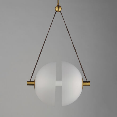 Dispatch LED 15.75 inch Natural Aged Brass Single Pendant Ceiling Light