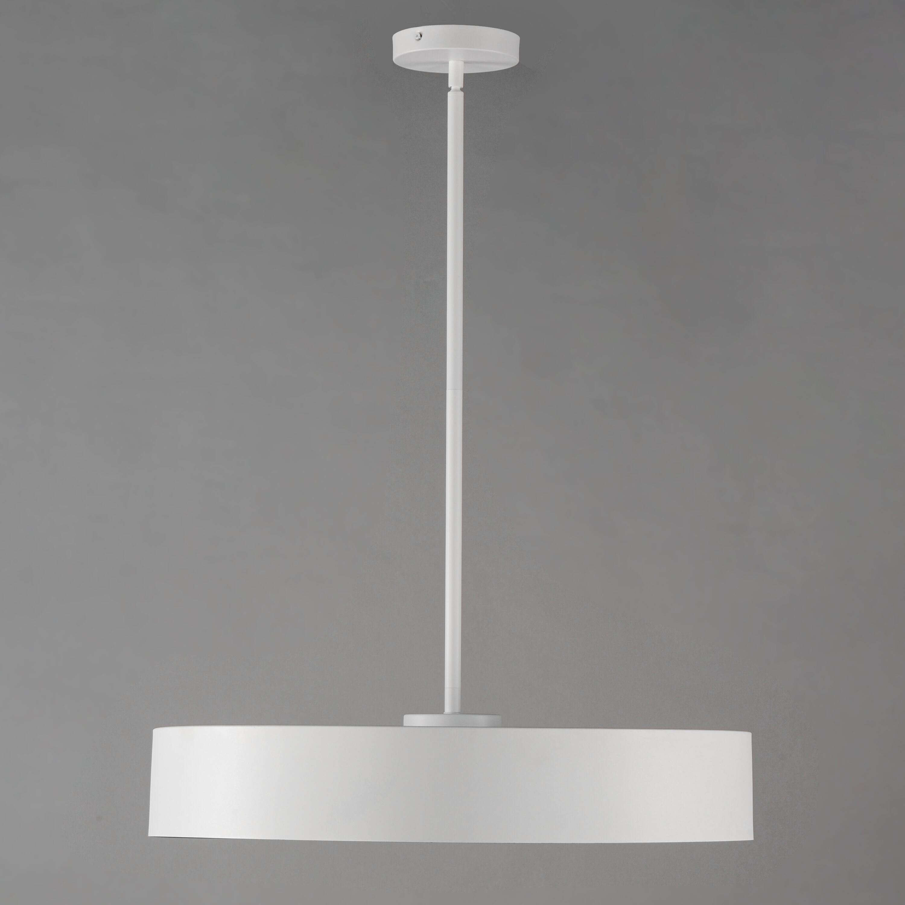 Echo LED 24 inch White and Black Single Pendant Ceiling Light in White/Black