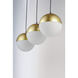 Half Moon LED 30.25 inch Metallic Gold Linear Pendant Ceiling Light