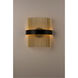 Chimes LED 7 inch Black and Satin Brass Wall Sconce Wall Light