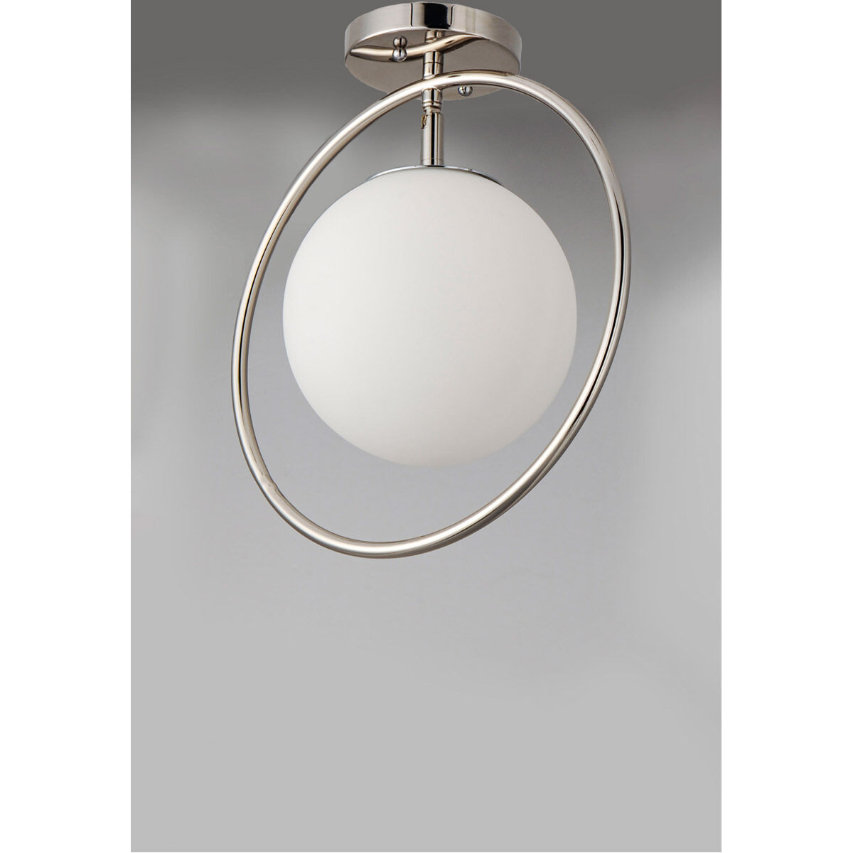 Revolution 1 Light 13 inch Polished Nickel Flush Mount Ceiling Light
