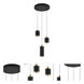 Cuff LED 11.75 inch Black and Gold Multi-Light Pendant Ceiling Light