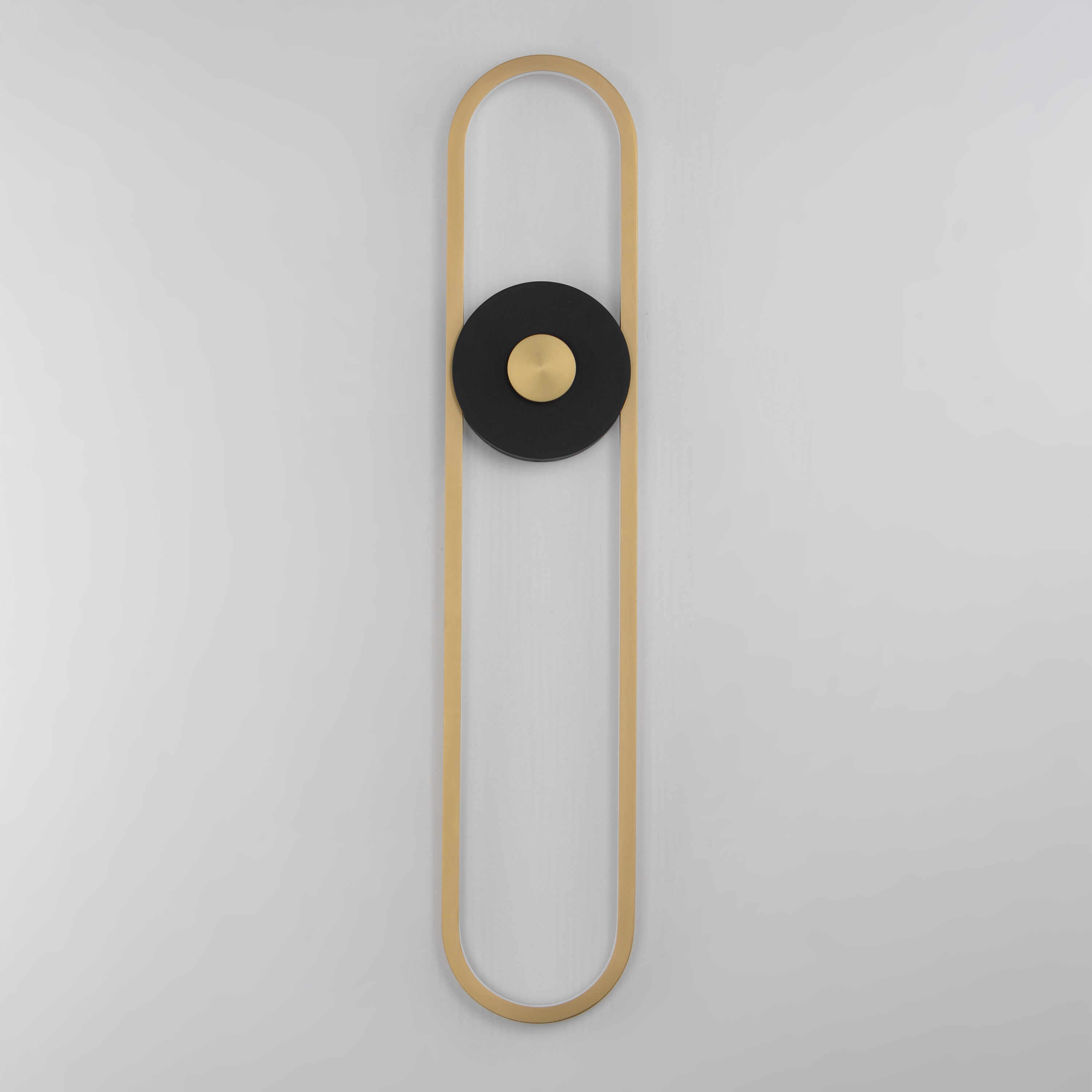 Gravity LED 30 inch Black and Gold Outdoor Wall Mount