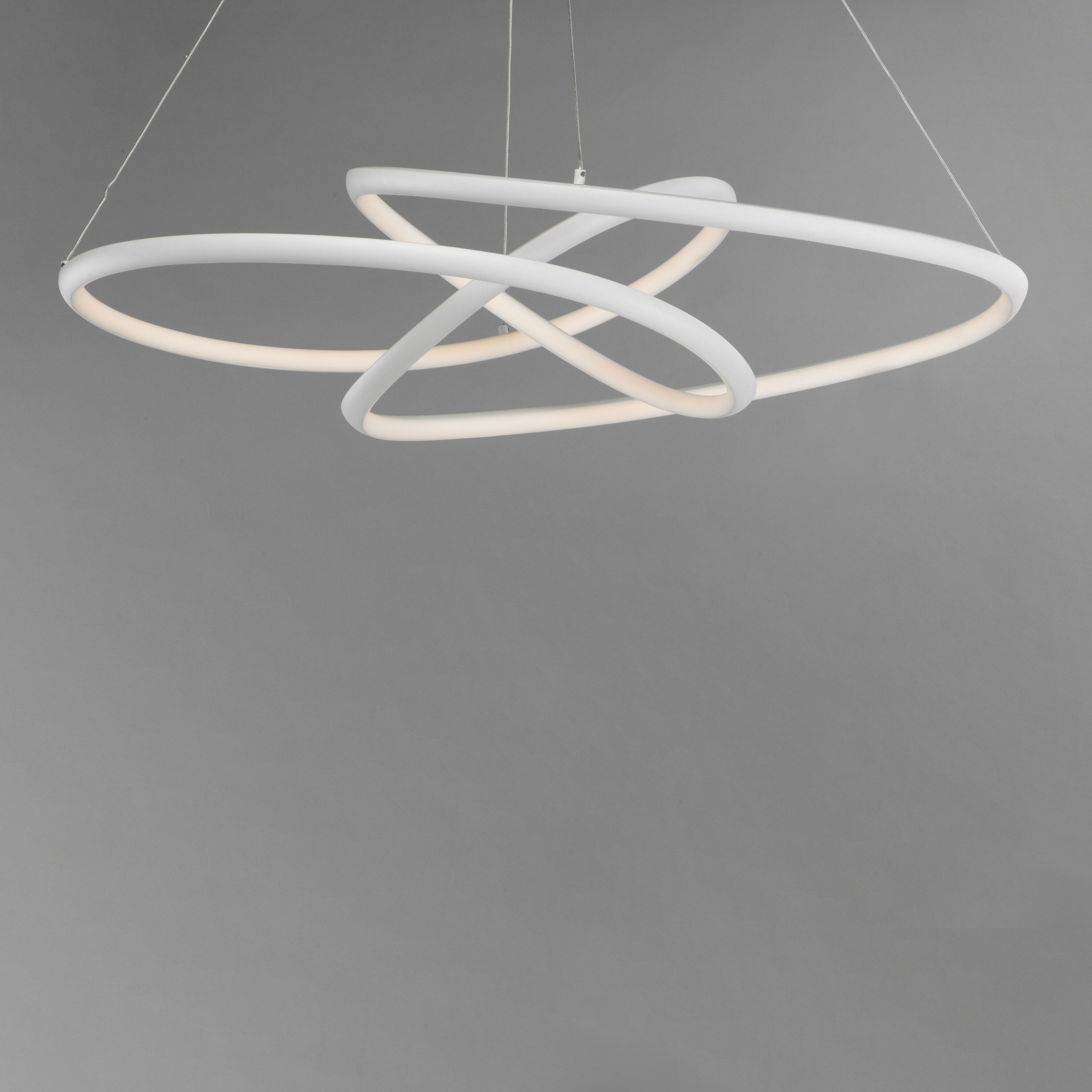 Twisted LED 26.25 inch Matte White Single Pendant Ceiling Light
