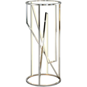 Trapezoid 35.5 X 15.75 inch Polished Chrome Accent Table