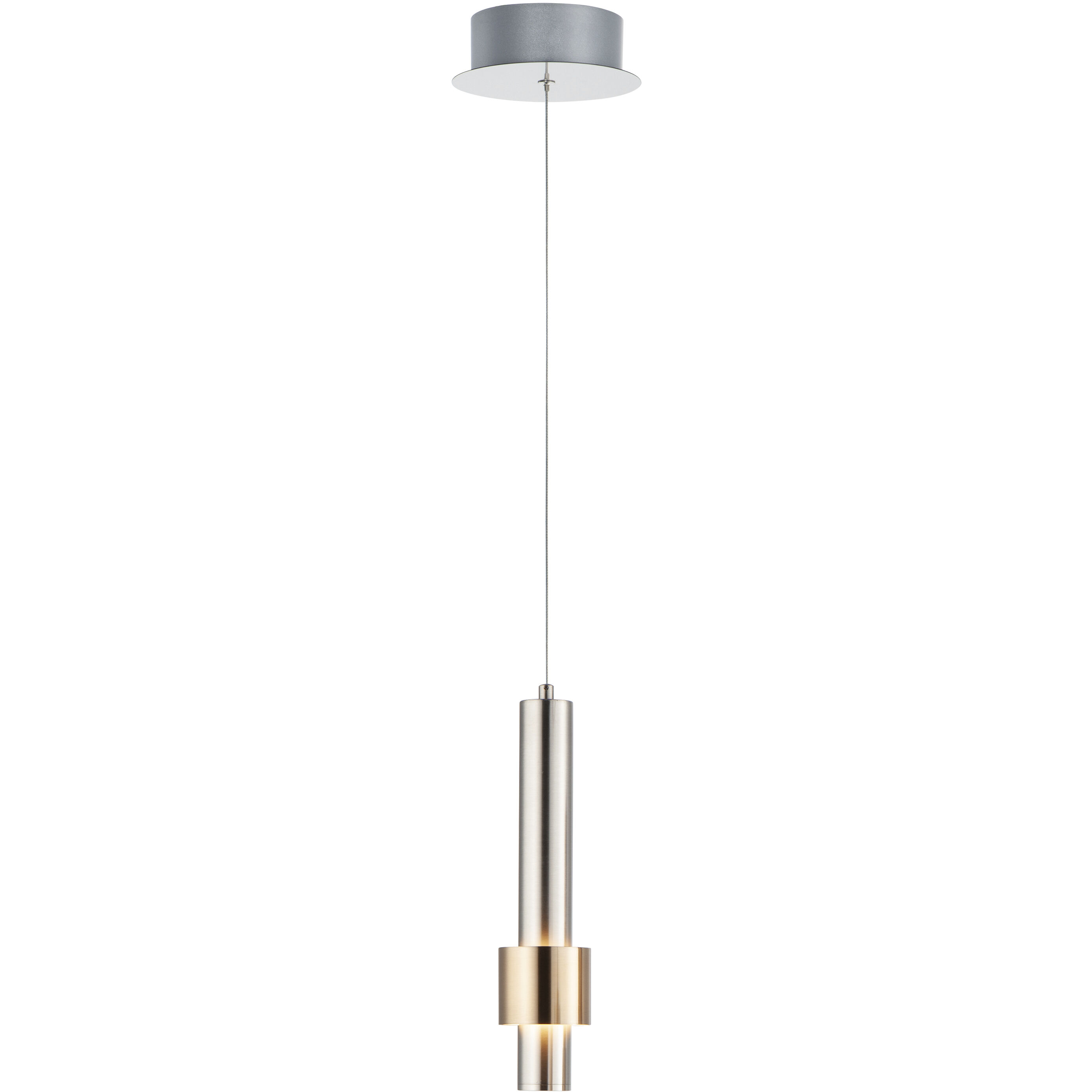 Reveal LED 3 inch Satin Nickel and Satin Brass Single Pendant Ceiling Light