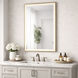Framed 36 X 24 inch Gold LED Wall Mirror