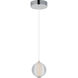 Rhythm LED 4.25 inch Polished Chrome Single Pendant Ceiling Light