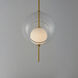 Martini LED 11.75 inch Natural Aged Brass Single Pendant Ceiling Light