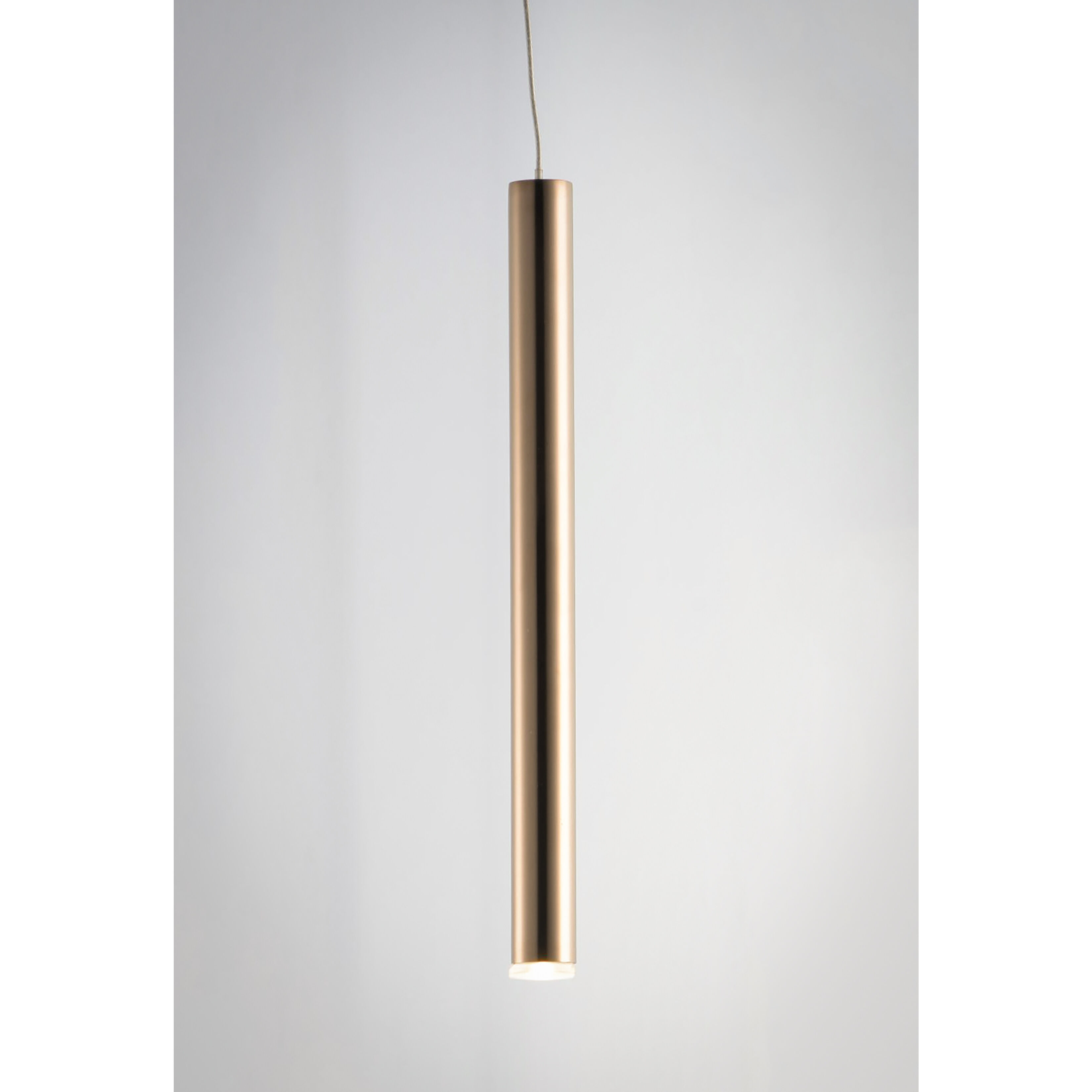 Flute LED 1 inch Rose Gold Mini Pendant Ceiling Light
