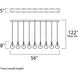Larmes 9 Light 56 inch Polished Chrome Linear Pendant Ceiling Light