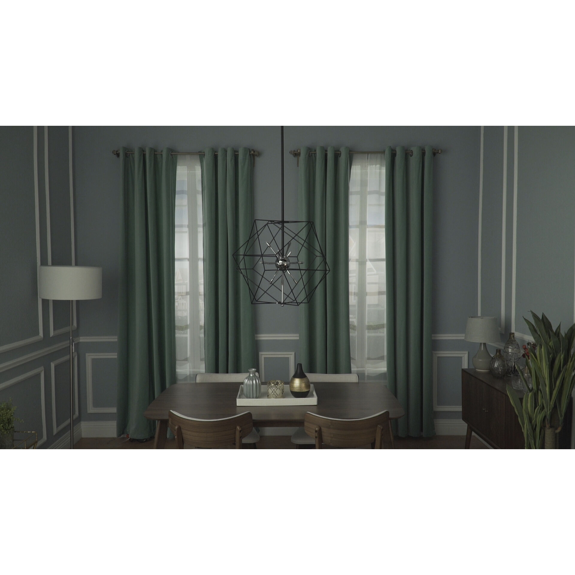 Rubic LED LED 20.5 inch Black and Polished Chrome Single Pendant Ceiling Light