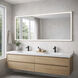 Bevel 60 X 28 inch Satin Nickel LED Wall Mirror
