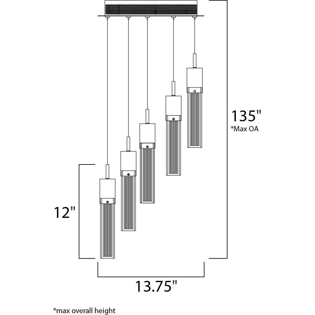 Fizz III LED 13.75 inch Bronze Multi-Light Pendant Ceiling Light