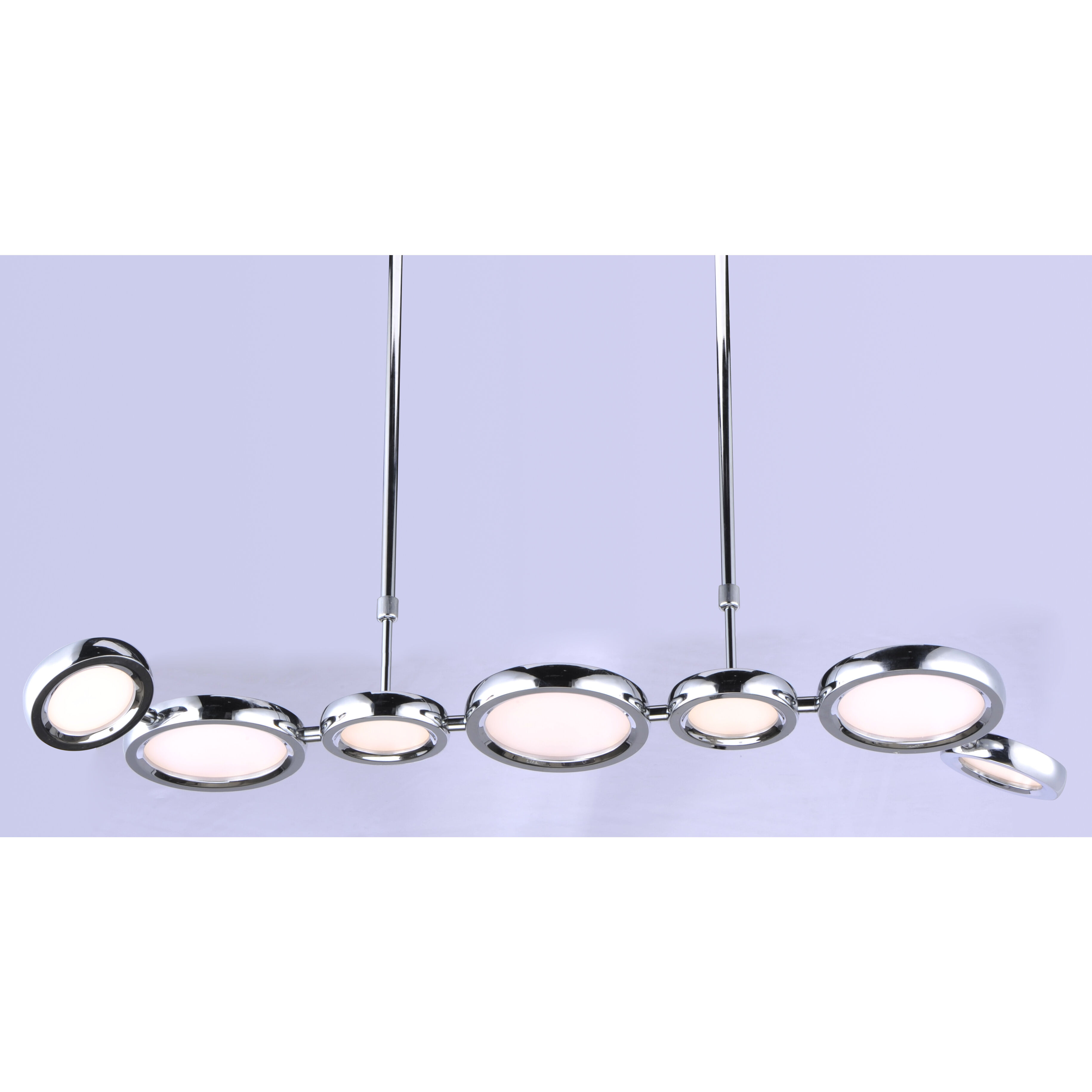 Timbale LED 15.5 inch Polished Chrome Multi-Light Pendant Ceiling Light