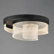 Sonata LED 19.75 inch Black Semi-Flush Mount Ceiling Light in Patterned Acrylic