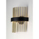 Chimes LED 7 inch Black and Satin Nickel and Satin Brass Wall Sconce Wall Light in Black and Satin Brass and Satin Nickel