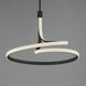 Serpentine LED 24.75 inch Black Single Pendant Ceiling Light