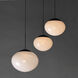 Nimbus LED 20.5 inch Black Multi-Light Pendant Ceiling Light in White Cirrus