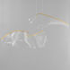 Rinkle LED 16 inch French Gold Multi-Light Pendant Ceiling Light