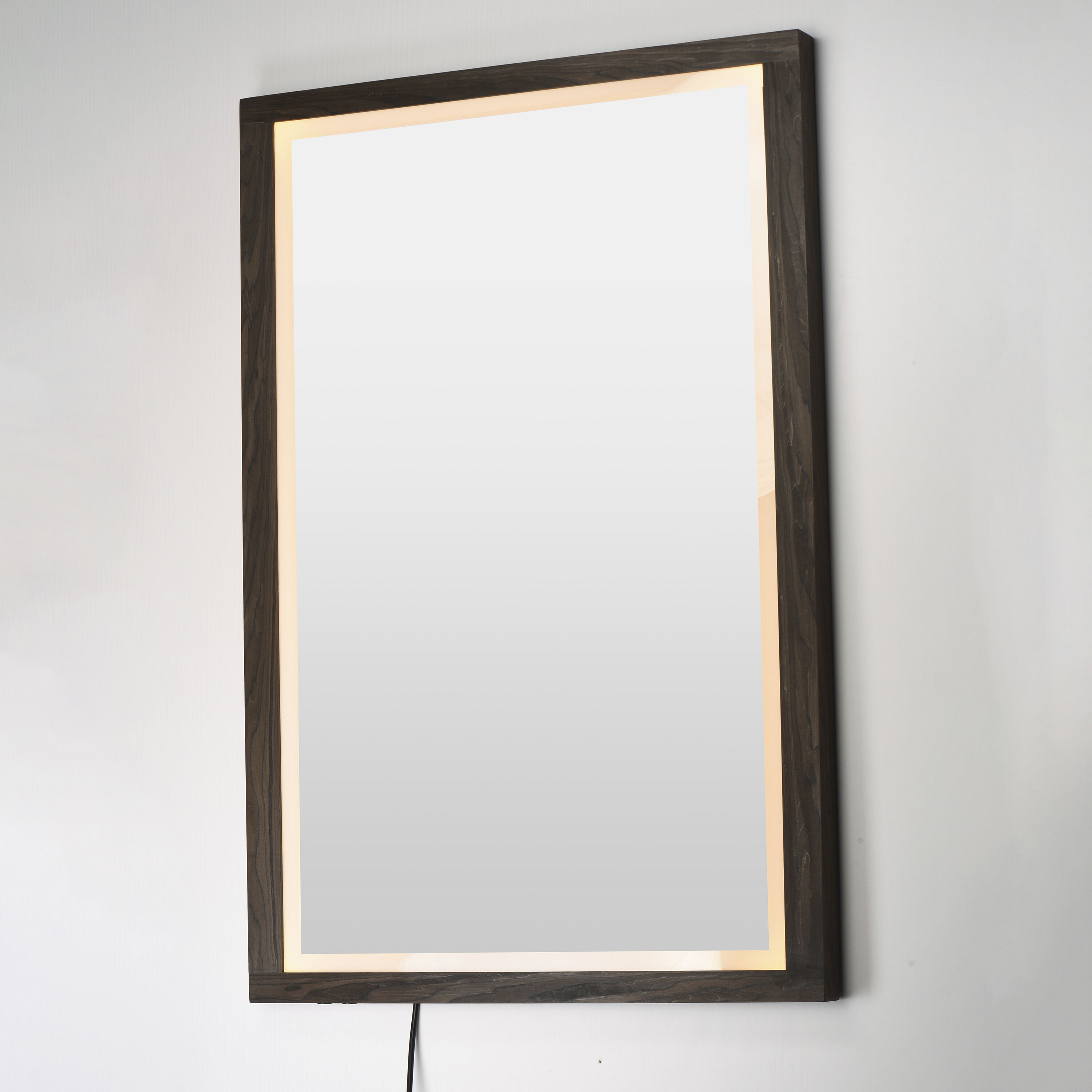 Sawyer 48 X 32 inch Walnut LED Wall Mirror