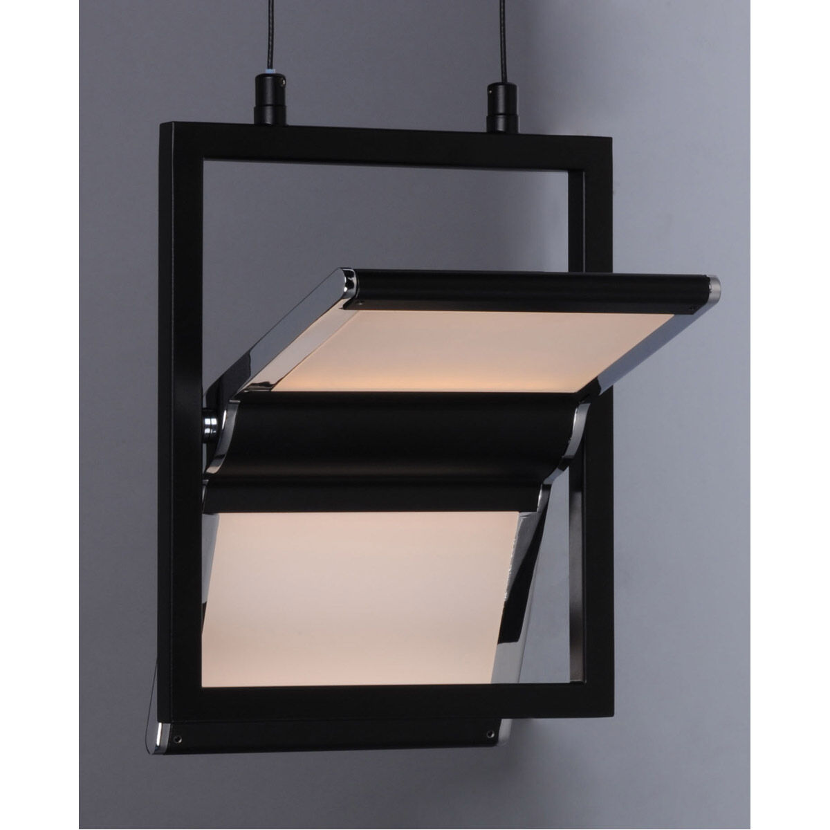 Glider LED 10.25 inch Black and Polished Chrome Single Pendant Ceiling Light