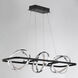Gyro II LED 40.5 inch Black and Polished Chrome Linear Pendant Ceiling Light