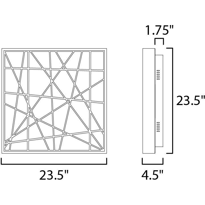 Intersect LED 23.5 inch Black Flush Mount Ceiling Light
