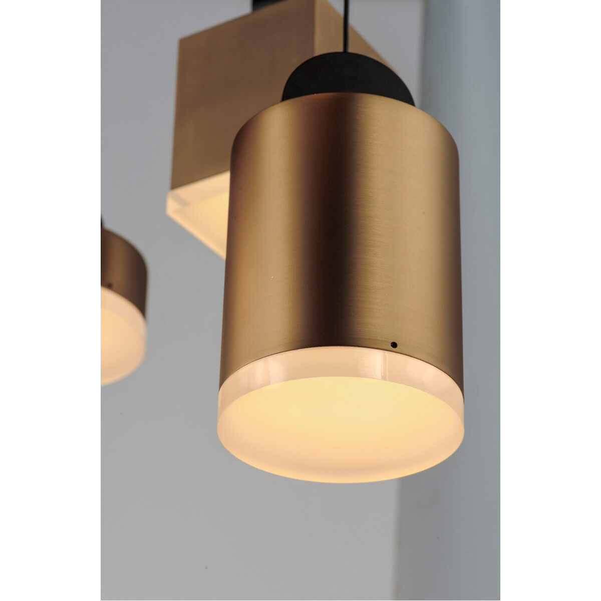Nob LED 26.5 inch Black and Gold Multi-Light Pendant Ceiling Light