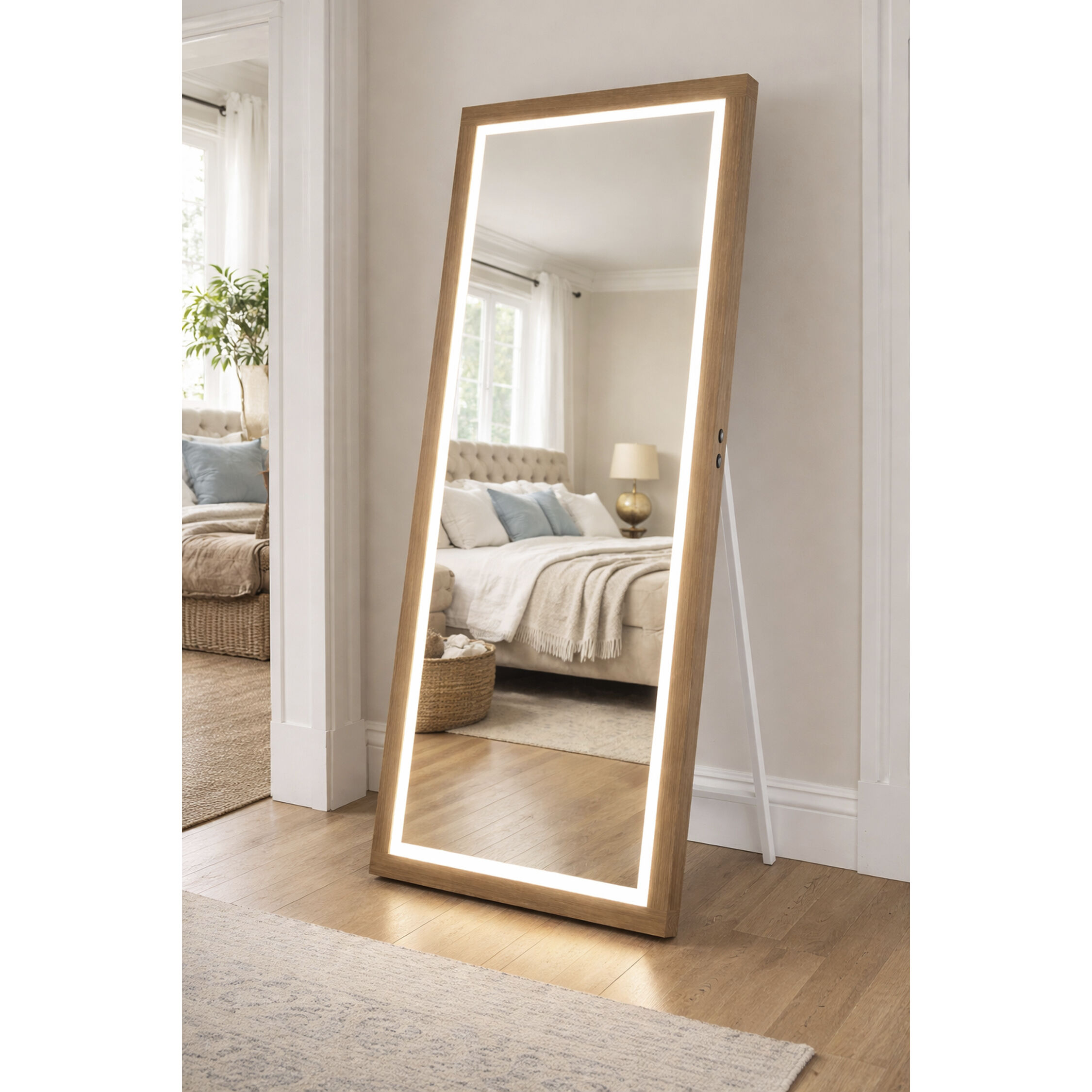Sawyer 68 X 32 inch Oak LED Wall Mirror