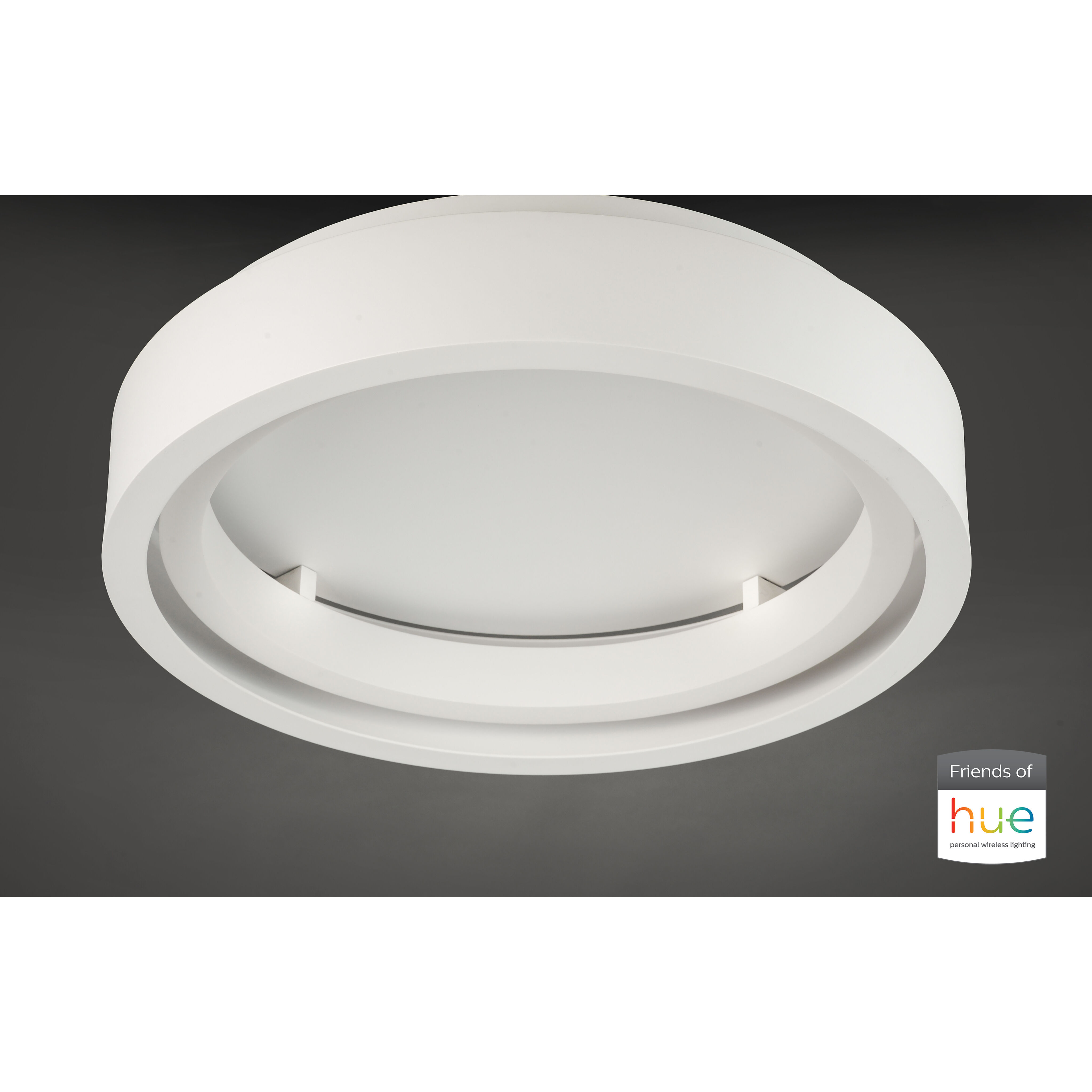 iCorona FoH LED 23.5 inch Matte White Flush Mount Chandelier Ceiling Light