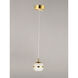 Swank LED 4.5 inch Natural Aged Brass Single Pendant Ceiling Light