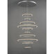 Saturn II LED LED 30 inch Matte Silver Multi-Light Pendant Ceiling Light