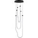 Soleil LED 13 inch Black Multi-Light Pendant Ceiling Light